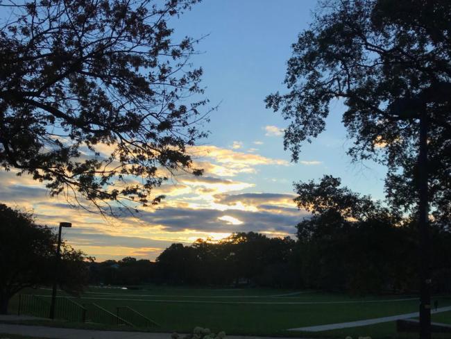 Sunset on umd campus